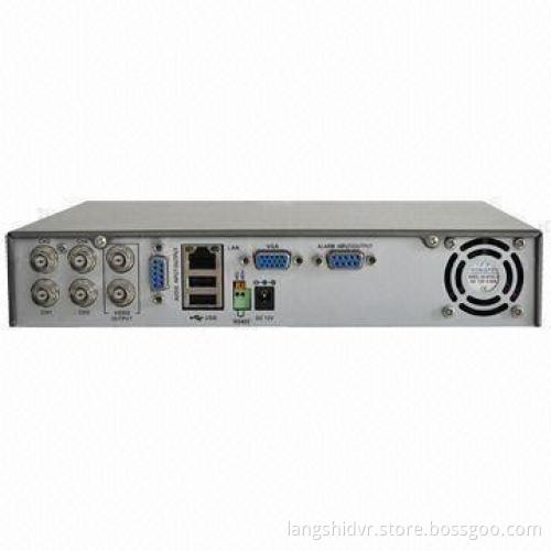 H.264 4-channel Network DVR with Full D1 Real-time, 3G Cellphone View and Dual Streaming